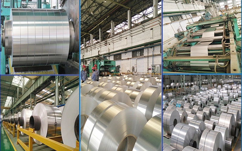 This shows 1060 aluminium strip process workflow.