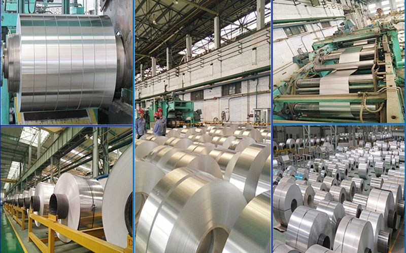 This shows manufacturing process of our aluminium strip.