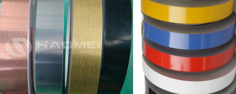 brushed and coated flexible aluminium trim strips