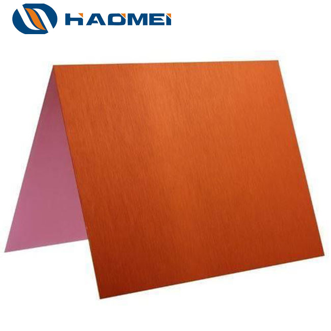 copper anodized aluminum sheet