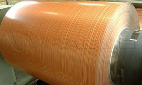 Pvdf coat wood grain aluminum coil for wall cladding