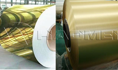 Gold coat aluminum coil