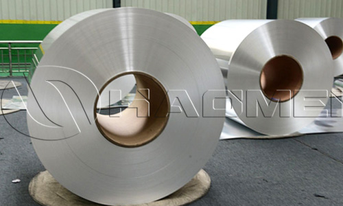 clear anodized aluminum coil stock rolls in Haomei workshop