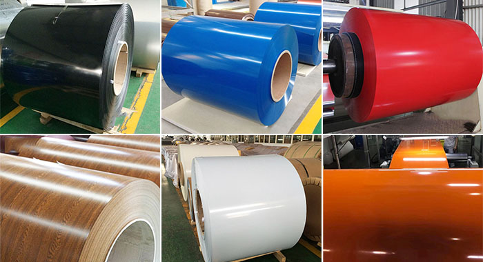 aluminium 3003 colored coil rolls in Haomei workshop