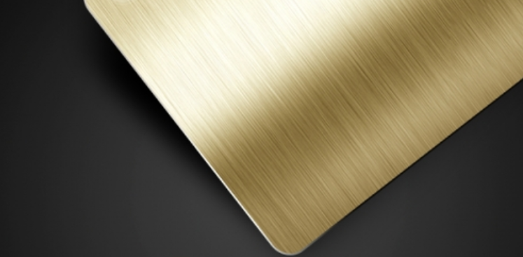 anodized brushed gold aluminum