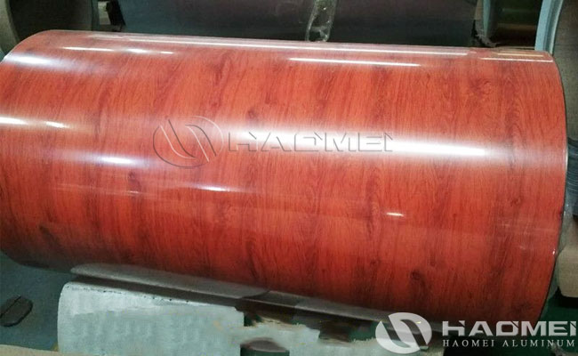 wood grain powder coated aluminium sheet