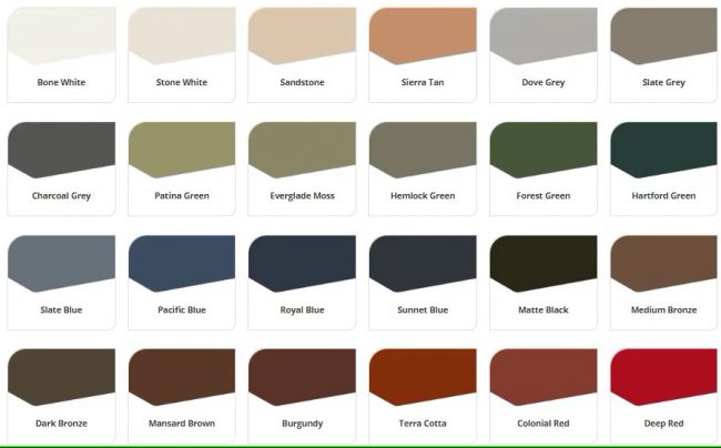 pre painted aluminium gutter coil colors