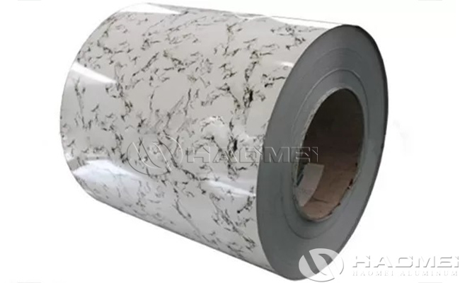 marble grain painted aluminum