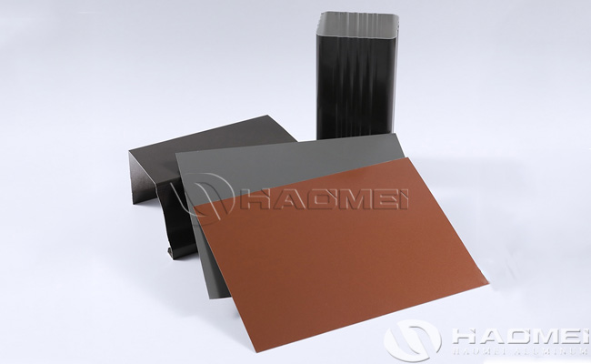 painted aluminum sheets for gutters and downpipes